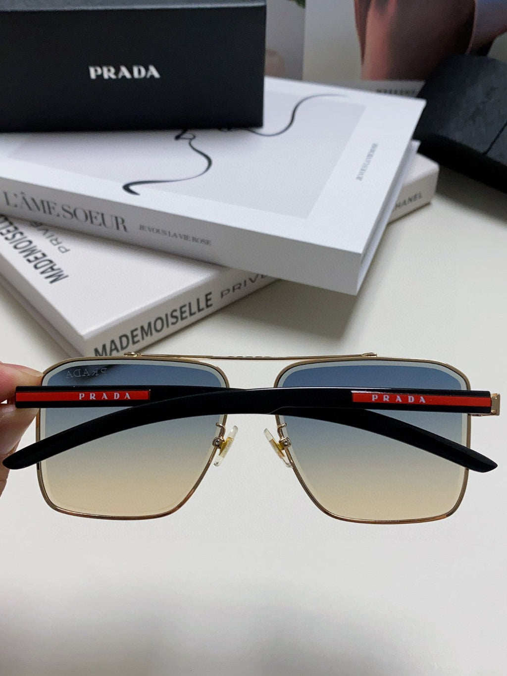 Prada Fashion Silver Lens Sunglasses for Men - 449406 - detail image 4
