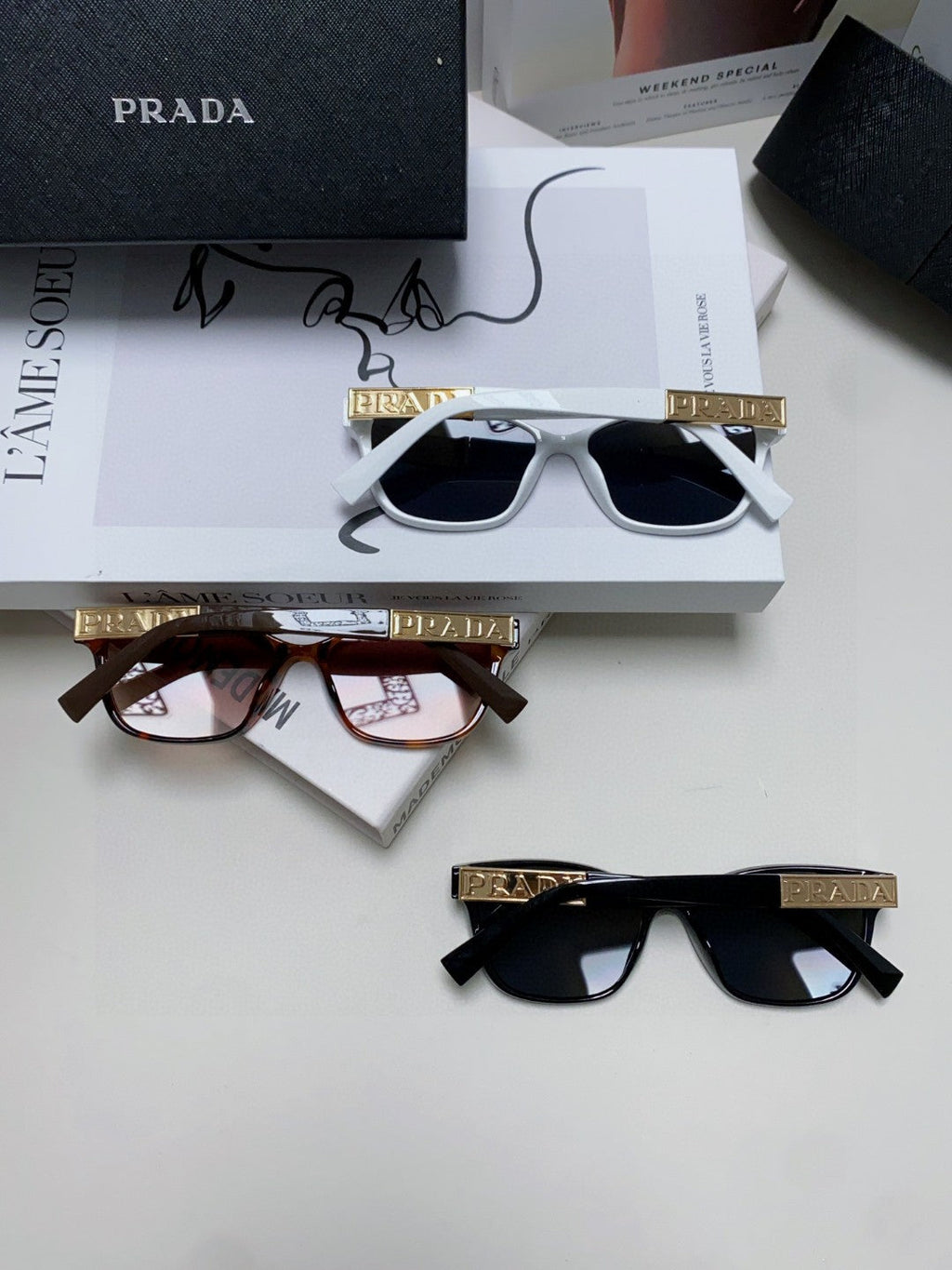 Prada Oversized Gray Lens Sunglasses for Men & Women