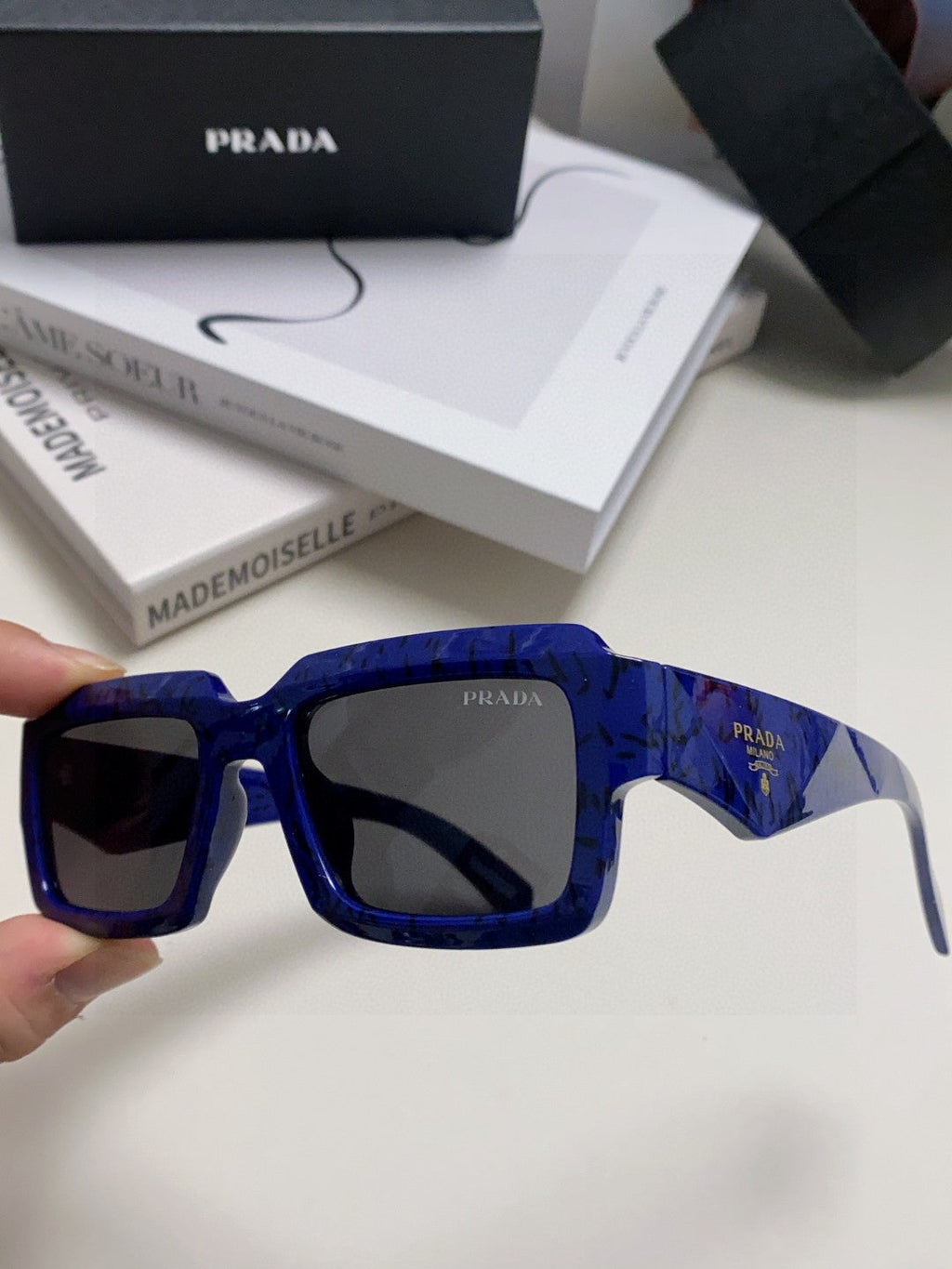 Prada Fashion Blue Lens Sunglasses for Women - detail image 5
