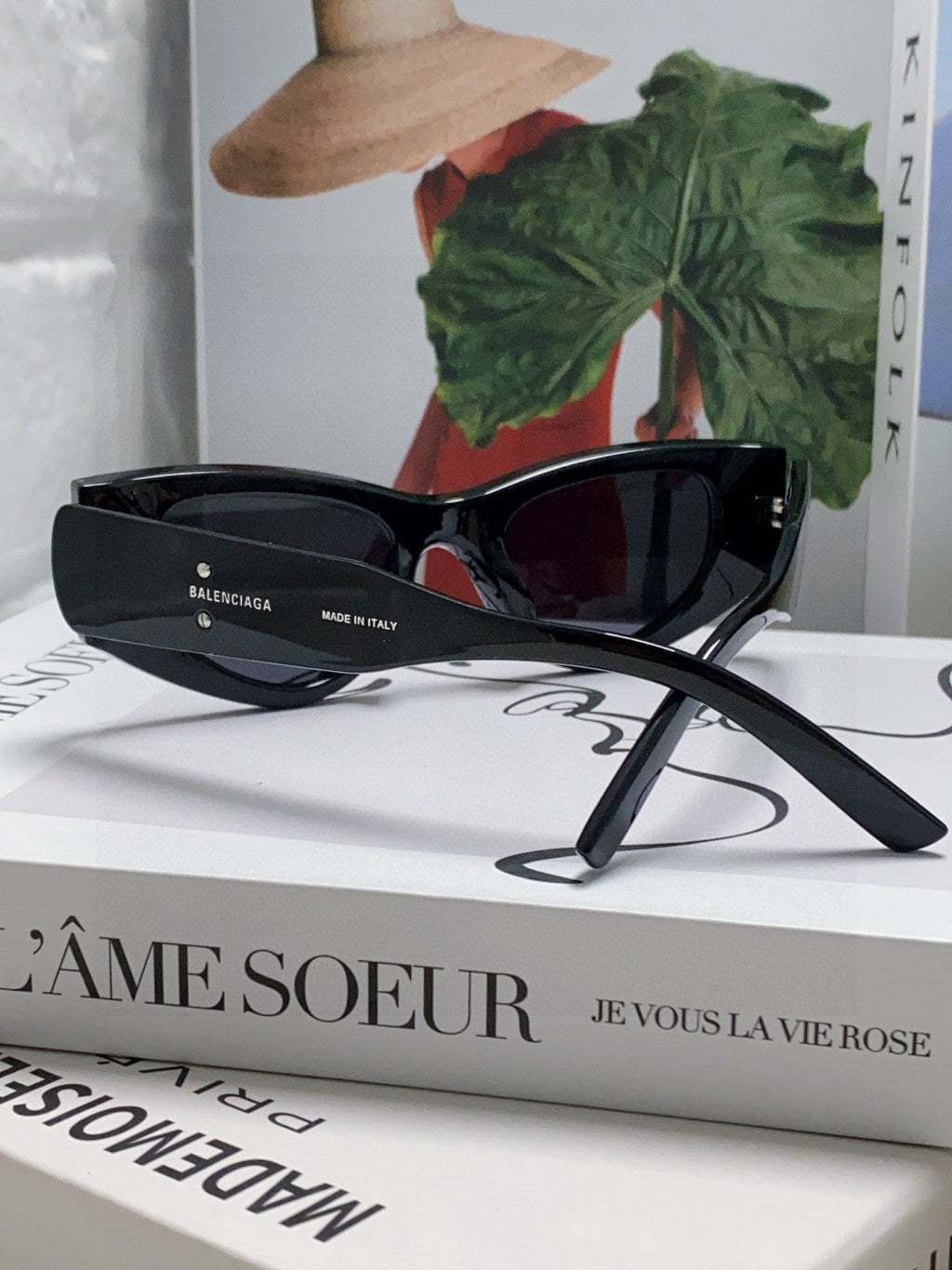 Balenciaga Polarized Cat-Eye Orange Lens Sunglasses for Men & Women - 358649 - detail image 4