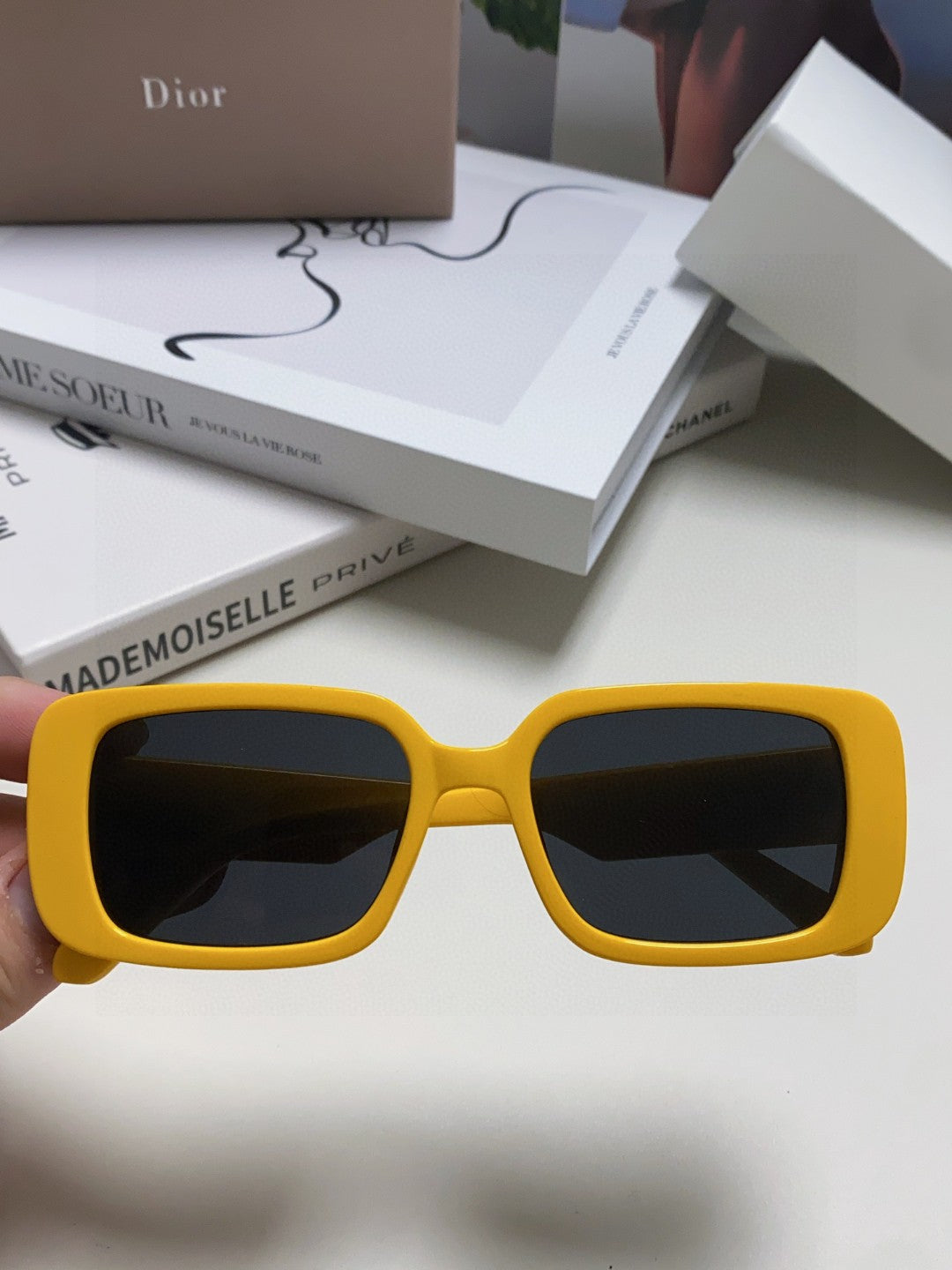 Dior Square Brown Lens Sunglasses for Women - 358187 - detail image 3