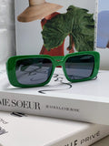 Dior Square Green Lens Sunglasses for Women - 358188
