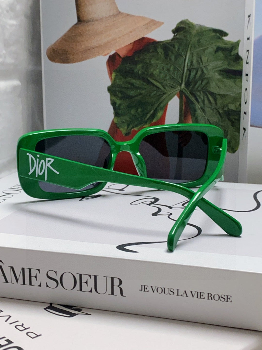 Dior Square Green Lens Sunglasses for Women - 358188 - detail image 2