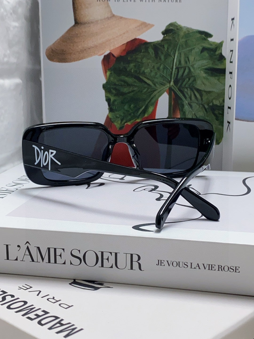Dior Square Blue Lens Sunglasses for Women - 358190 - detail image 2