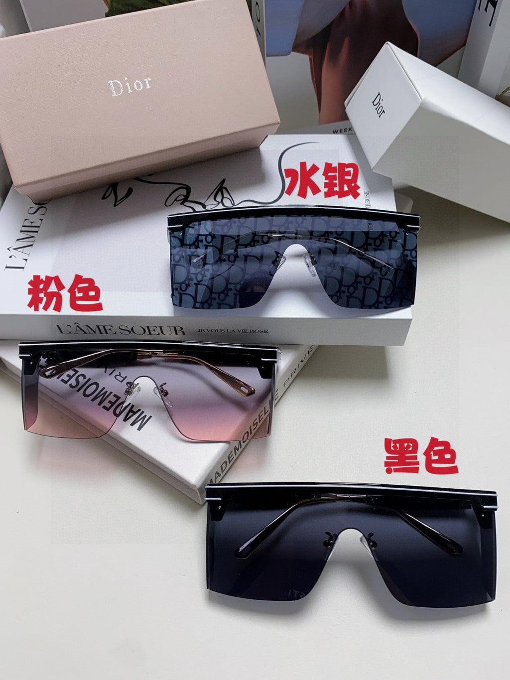 Dior Oversized Gold Lens Sunglasses for Men & Women - 371939 - detail image 9