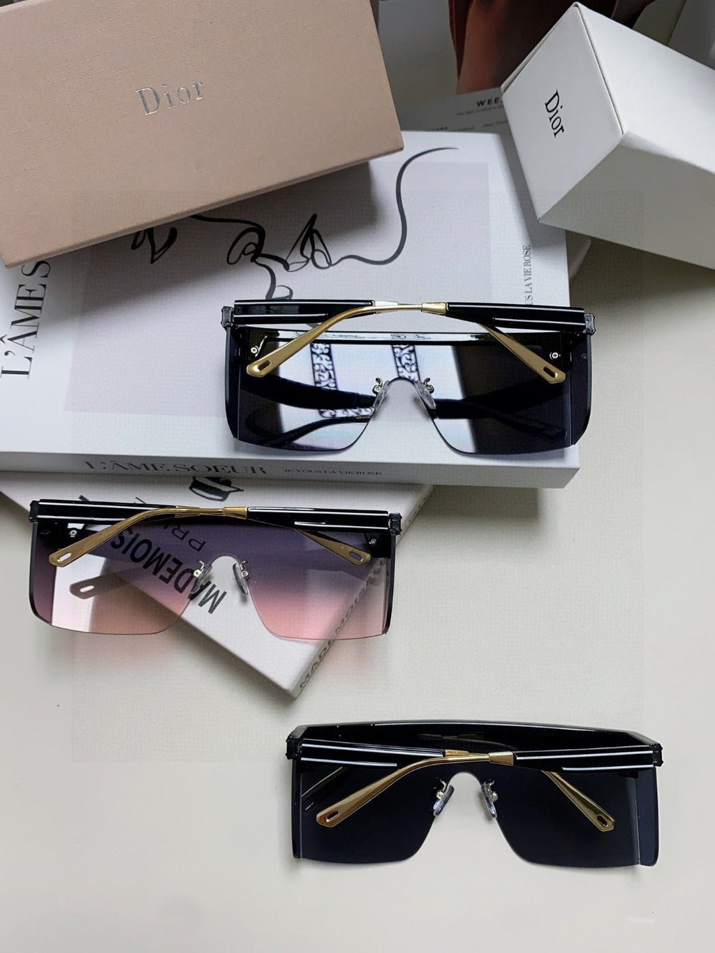 Dior Oversized Red Lens Sunglasses for Men & Women - 371940 - detail image 7
