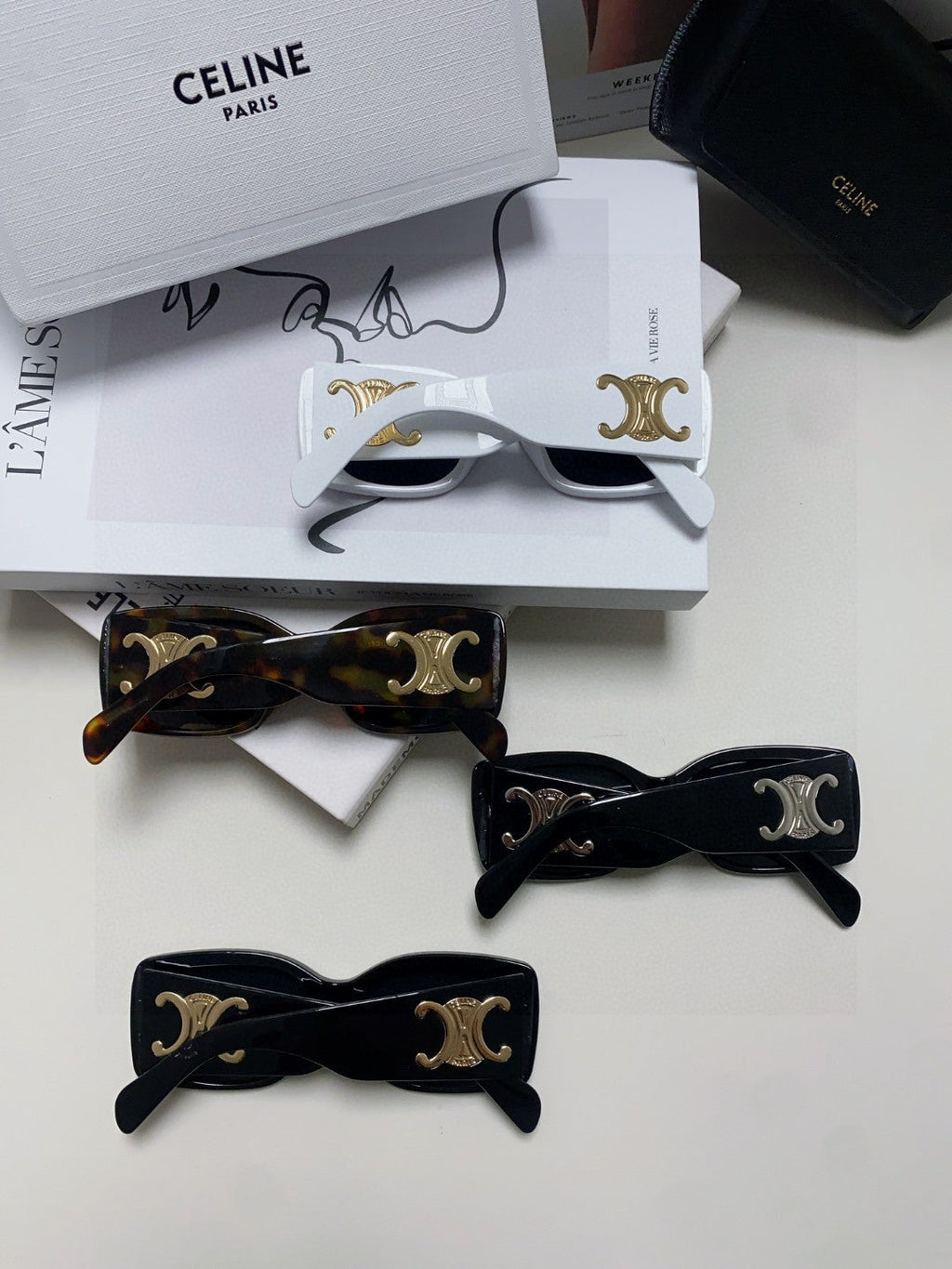 Celine Square Gray Lens Sunglasses for Women - detail image 7