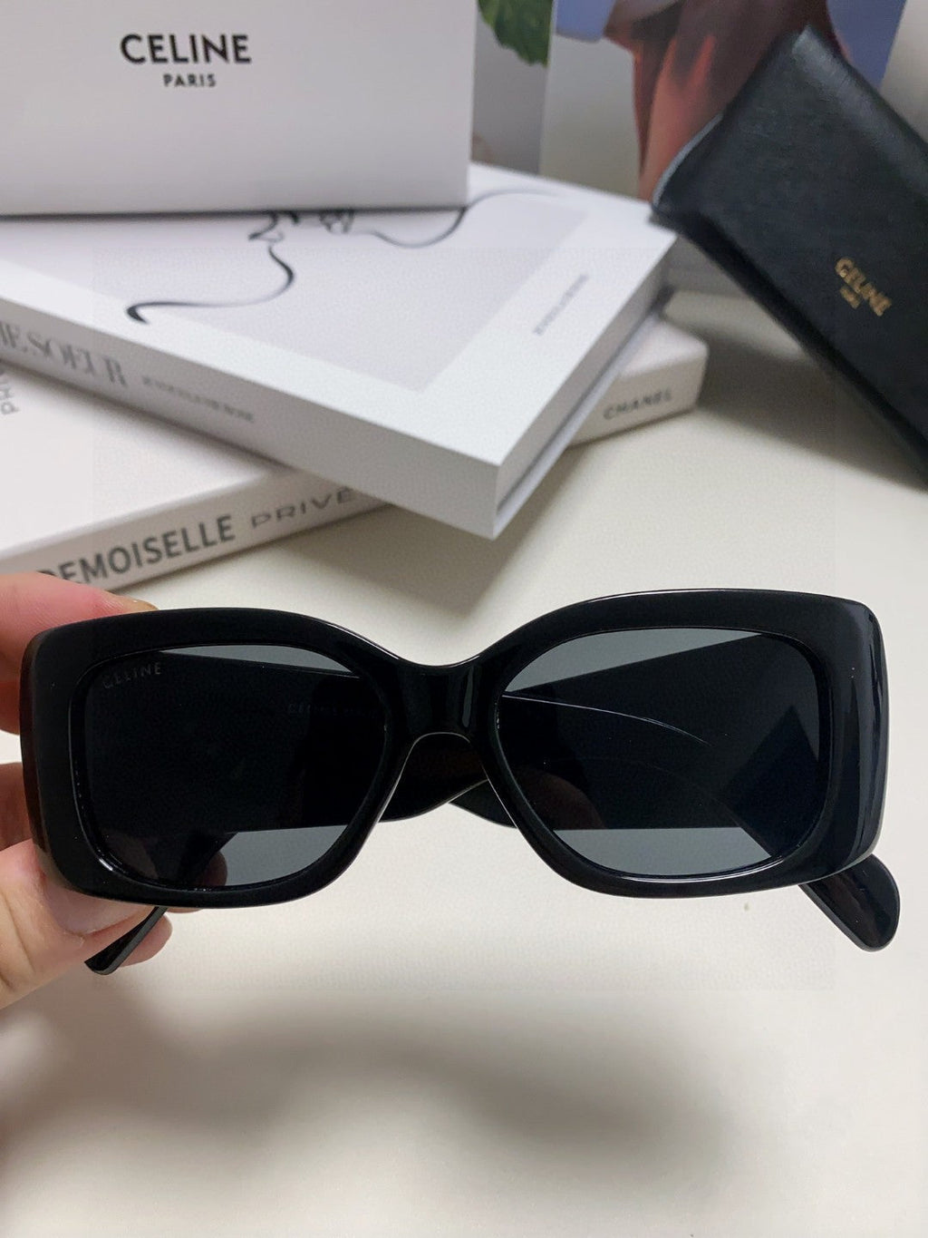Celine Square Black Lens Sunglasses for Women - 449286 - detail image 3