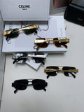 Celine CL40278 Metal Aviator Gold Lens Sunglasses for Men & Women