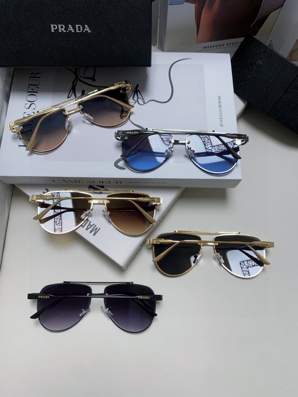 Prada Fashion Gray Lens Sunglasses for Men & Women - 465684 - detail image 7