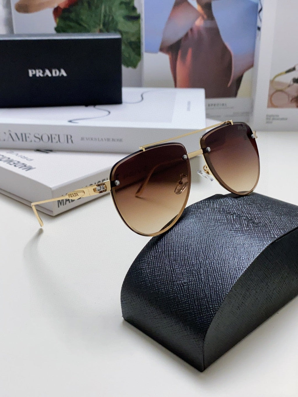 Prada Fashion Gray Lens Sunglasses for Men & Women - 465684 - detail image 6