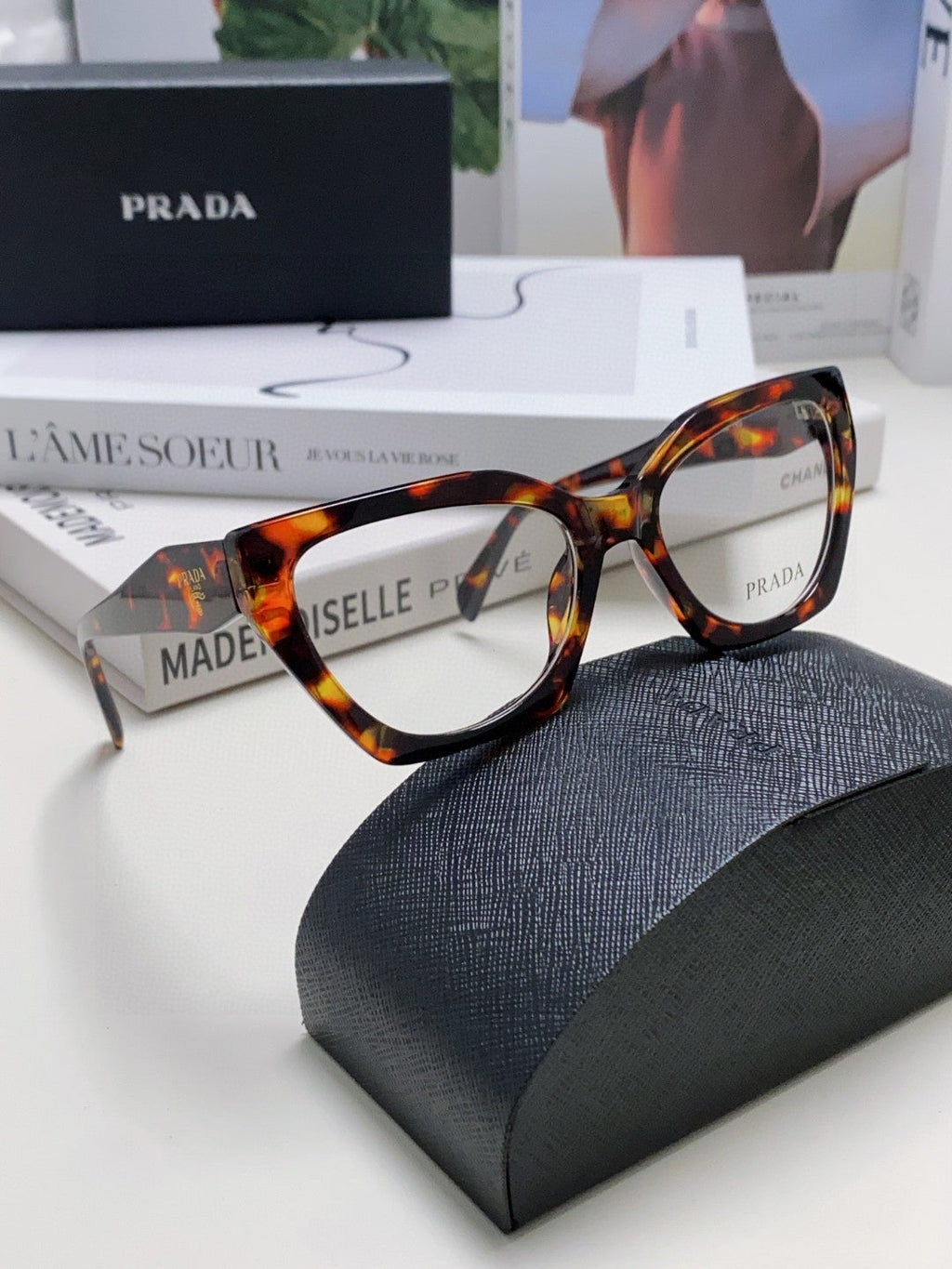 Prada Cat-Eye Silver Lens Sunglasses for Men & Women - detail image 7