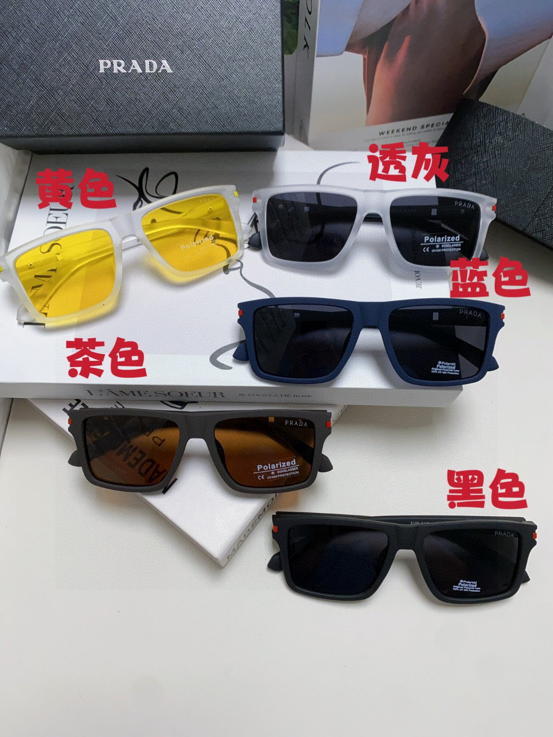 Prada Fashion Gray Lens Sunglasses for Men & Women - 465536 - detail image 9