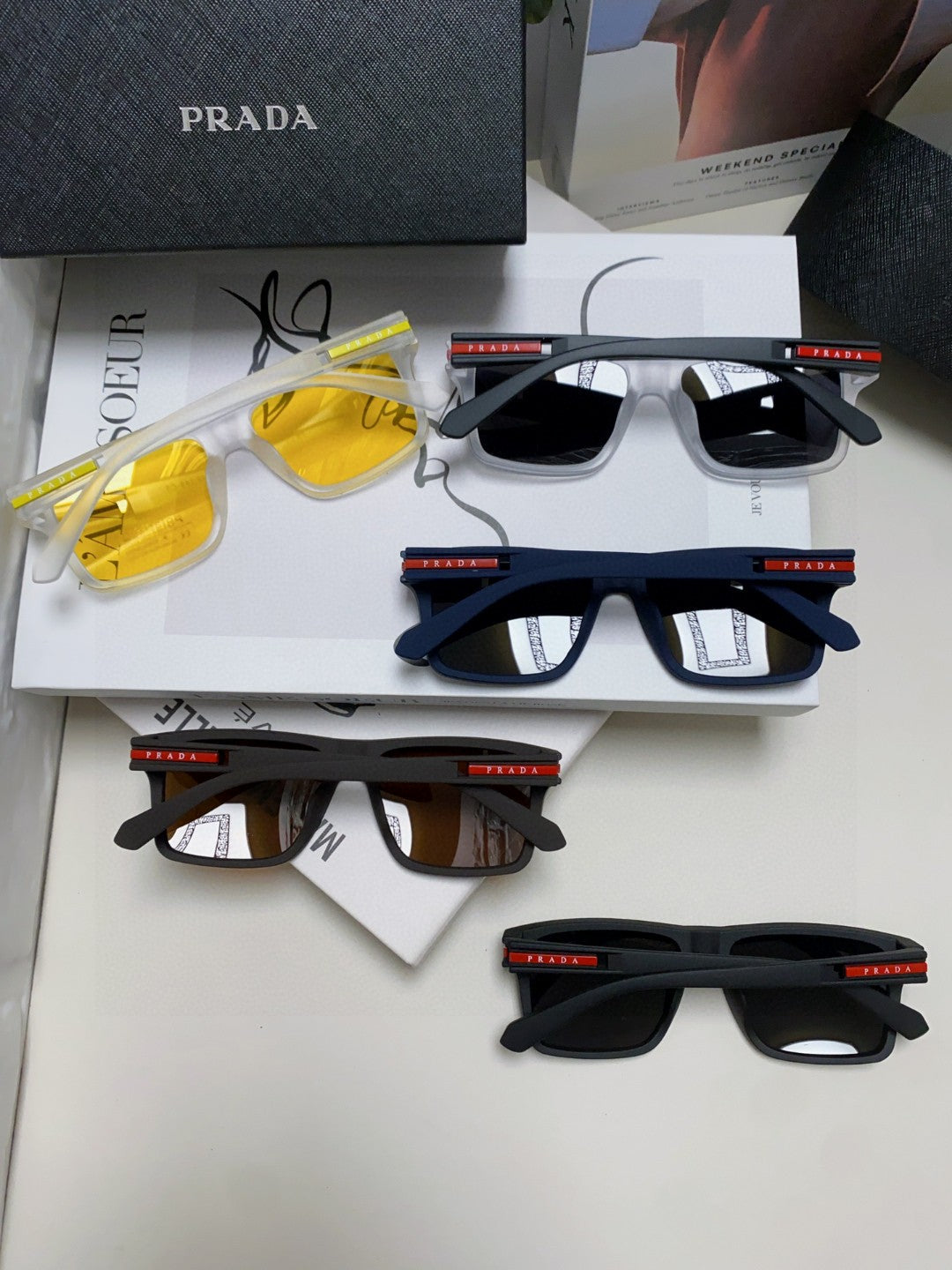 Prada Fashion Gray Lens Sunglasses for Men & Women - 465536 - detail image 8