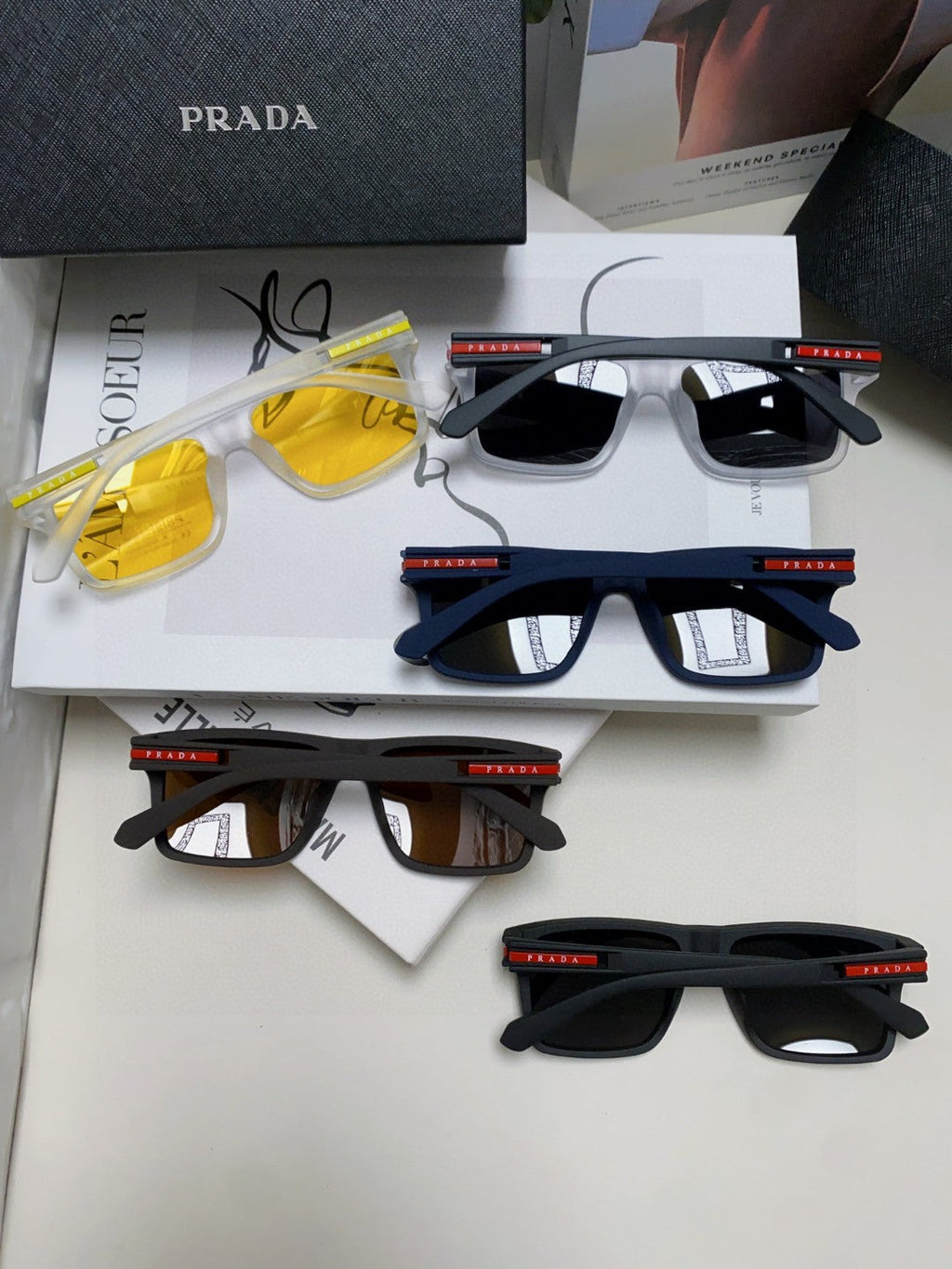 Prada Fashion Silver Lens Sunglasses for Men & Women - 465537 - detail image 8