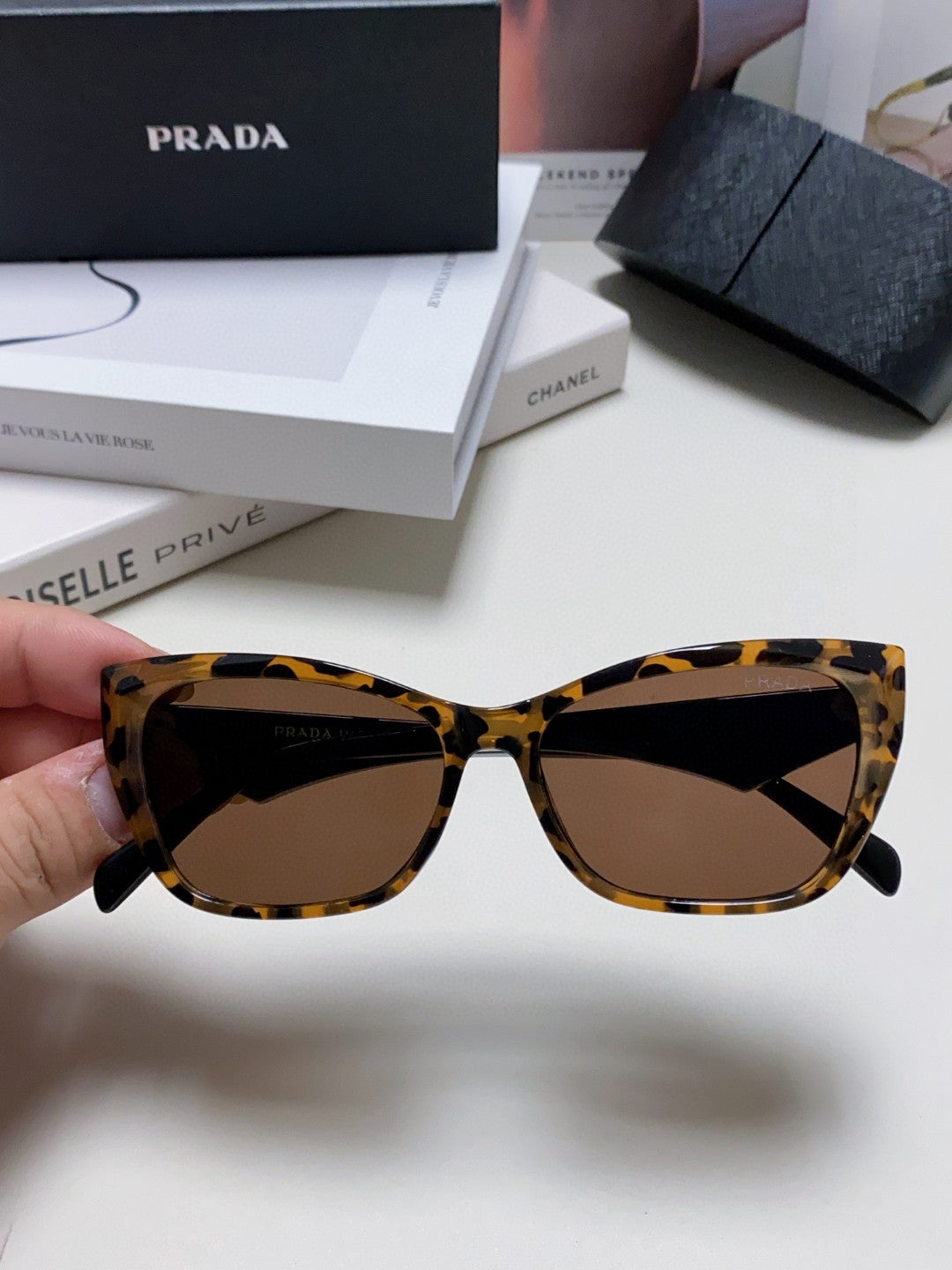 Prada Fashion Brown Lens Sunglasses for Men & Women - 465541 - detail image 3