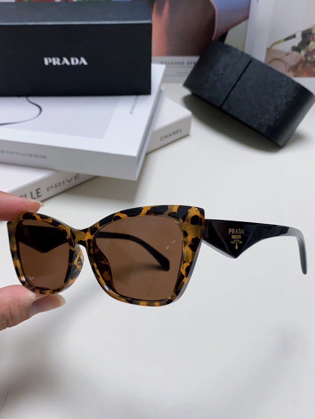 Prada Fashion Brown Lens Sunglasses for Men & Women - 465541 - detail image 5