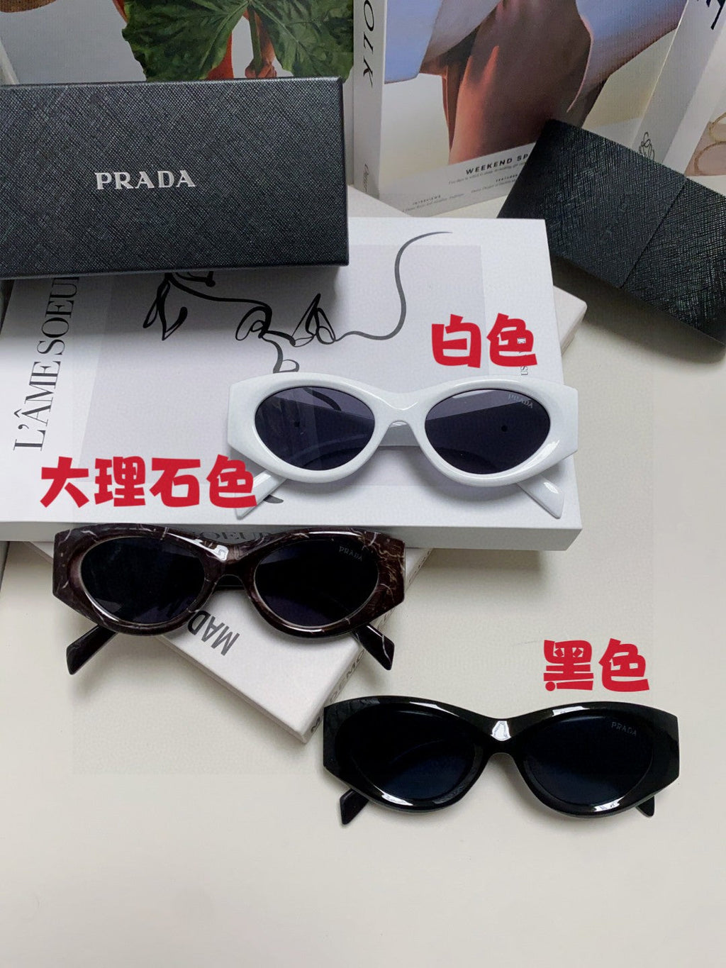 Prada Cat-Eye Red Lens Sunglasses for Men & Women - 465547 - detail image 9
