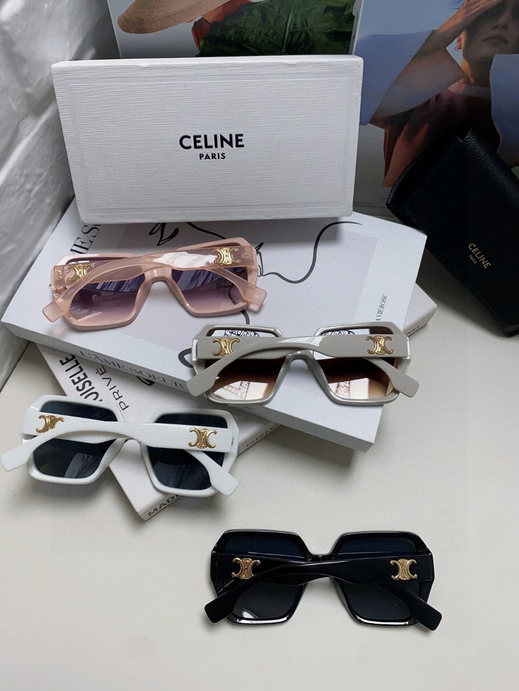 Celine Square Purple Lens Sunglasses for Men & Women - 415649 - detail image 8