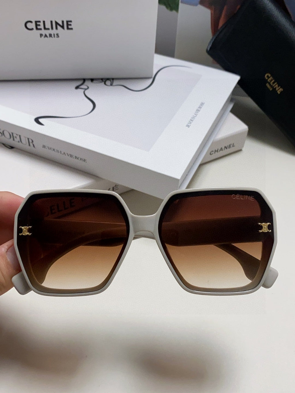 Celine Square Red Lens Sunglasses for Men & Women - 415650 - detail image 3