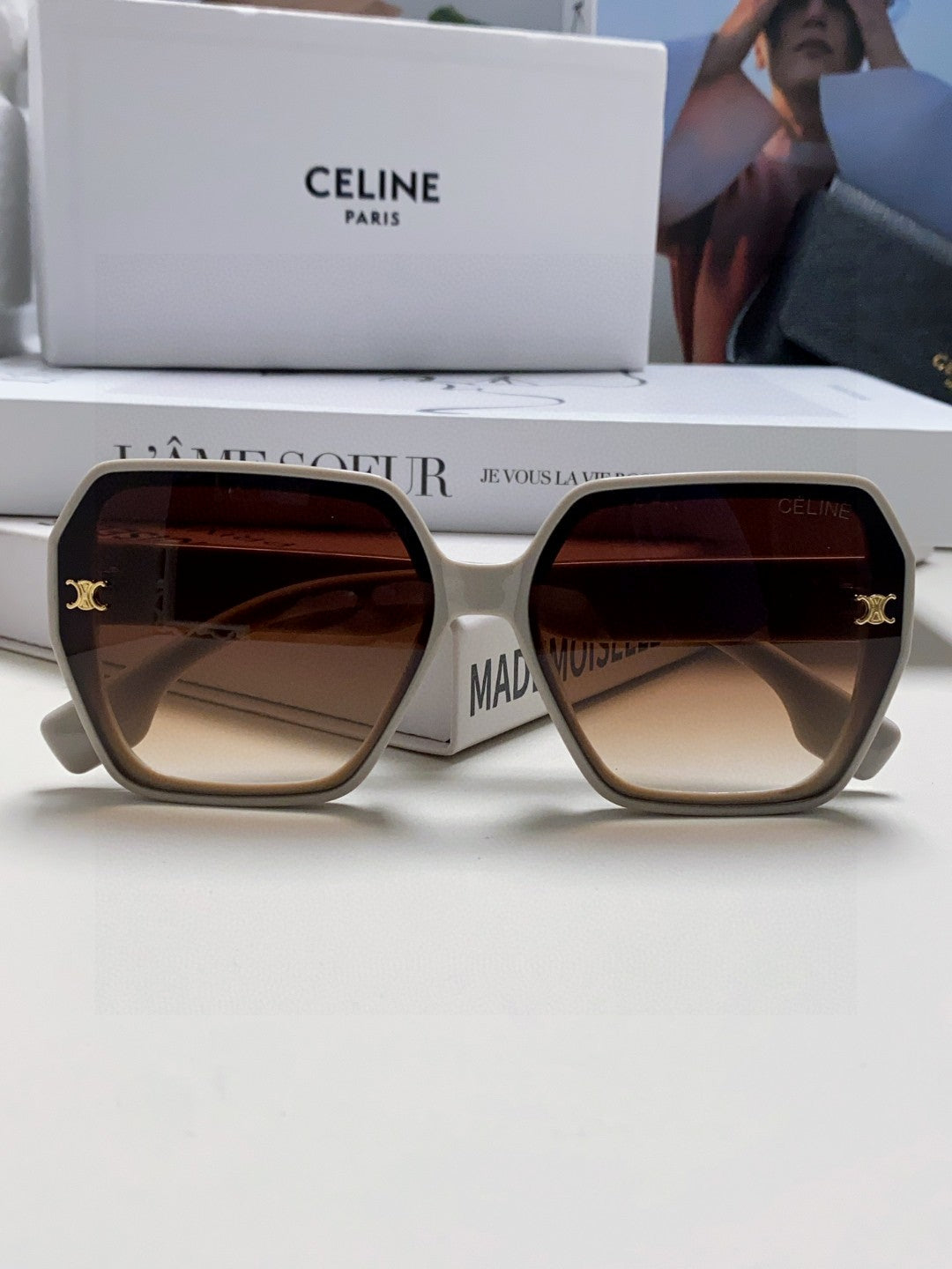 Celine Square Red Lens Sunglasses for Men & Women - 415650 - detail image 6
