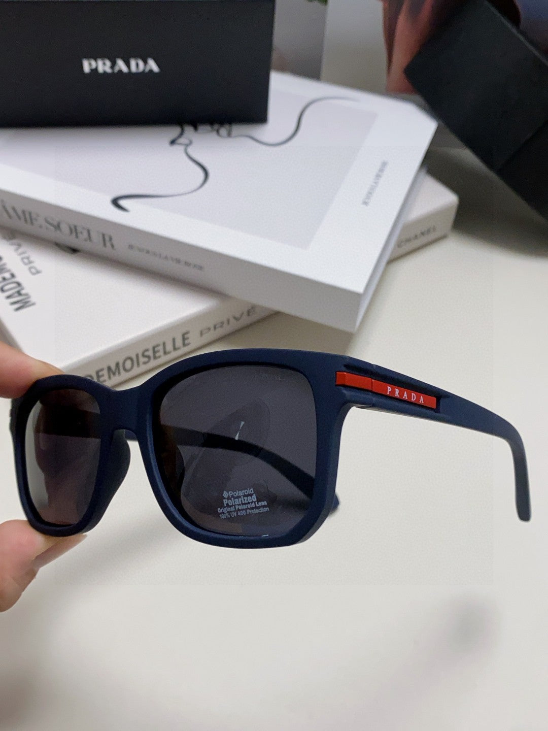 Prada Fashion Black Lens Sunglasses for Men & Women - 415711 - detail image 5