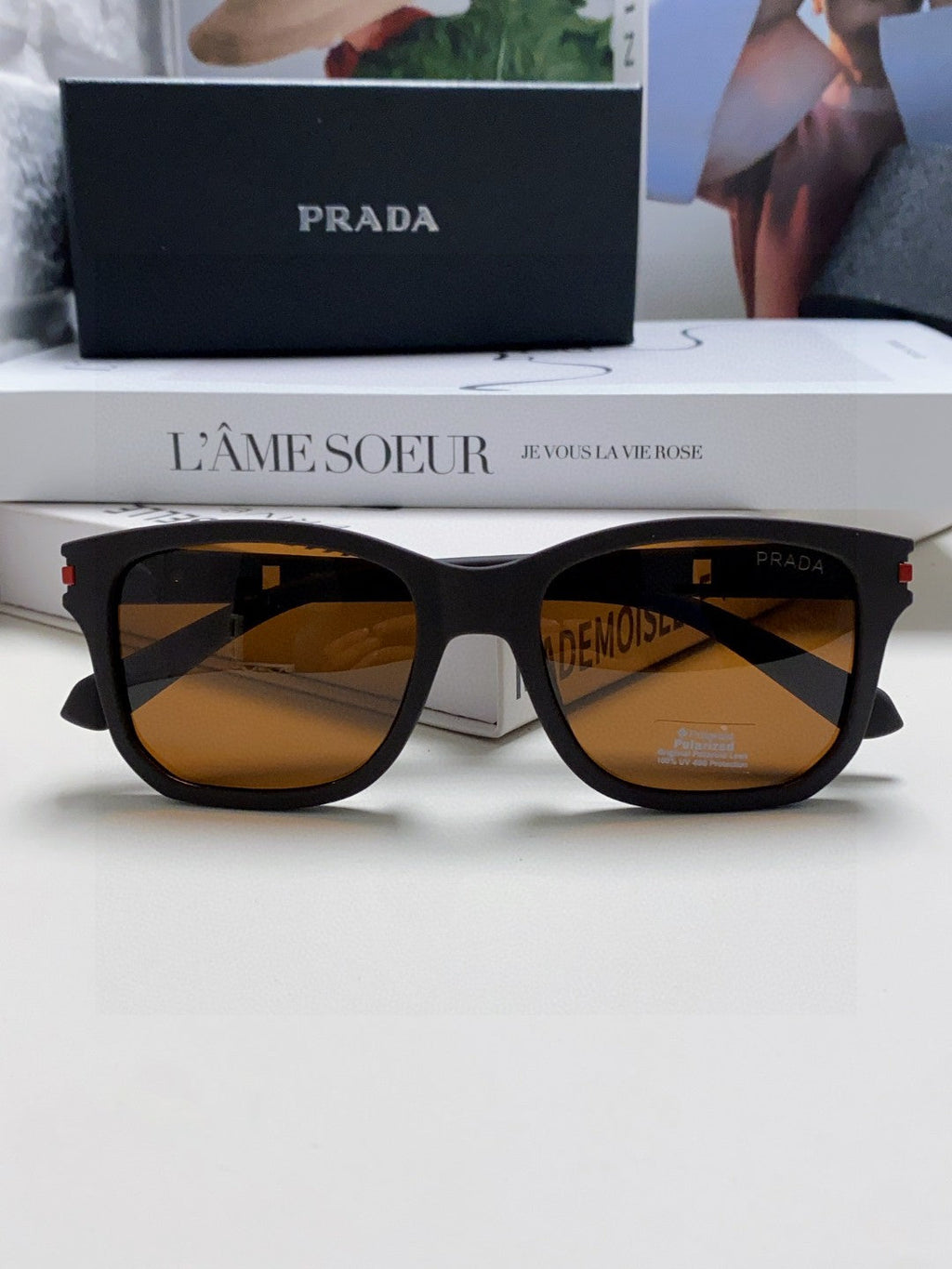 Prada Fashion Brown Lens Sunglasses for Men & Women - 487116 - detail image 6