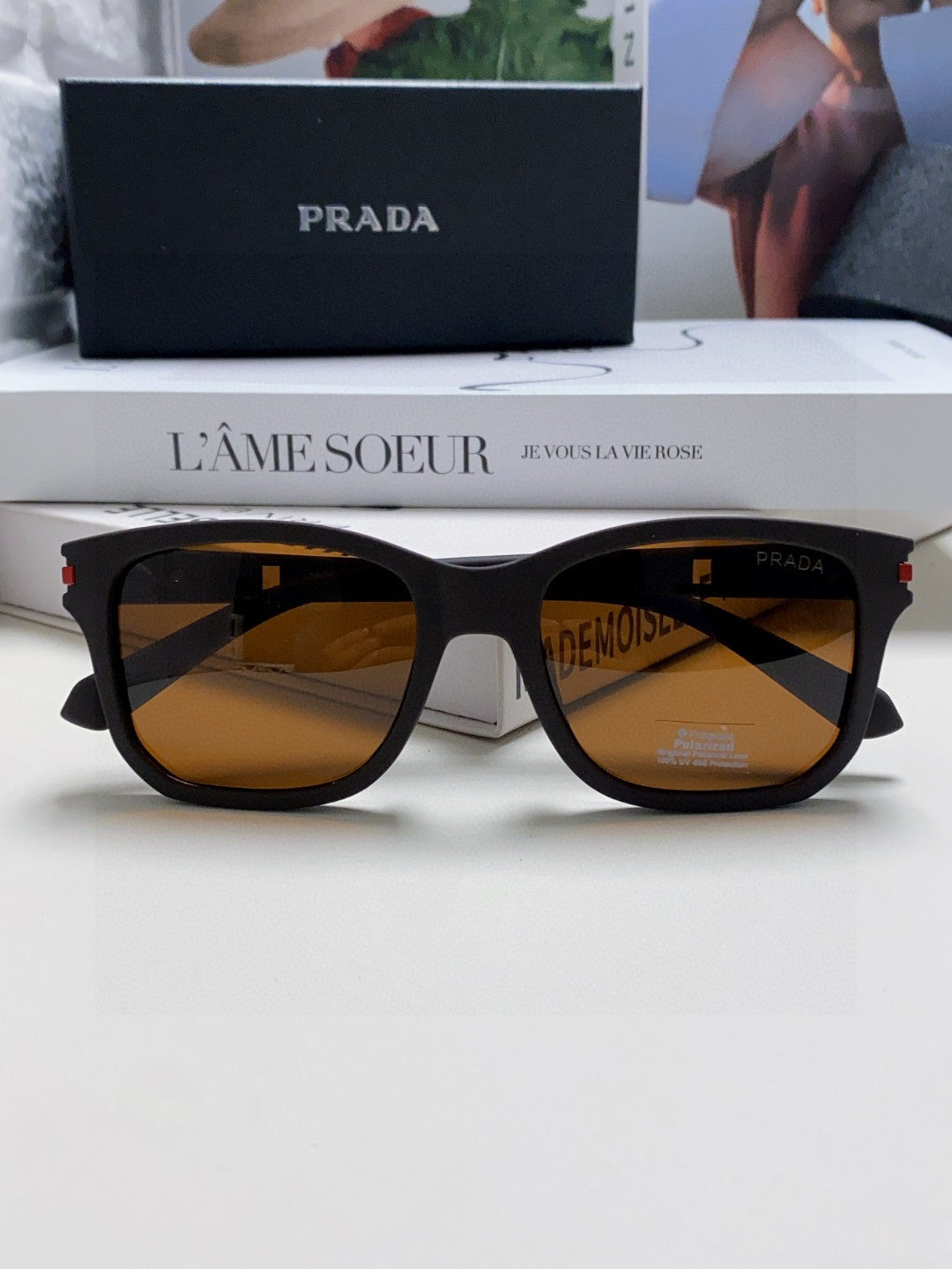 Prada Fashion Brown Lens Sunglasses for Men & Women - 415712 - detail image 6