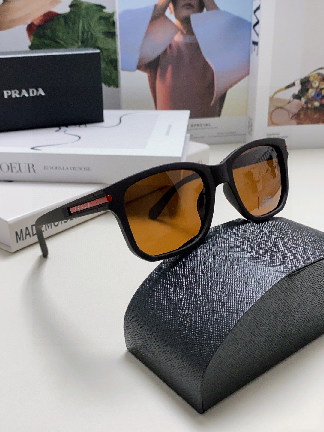 Prada Fashion Brown Lens Sunglasses for Men & Women - 415712 - detail image 7