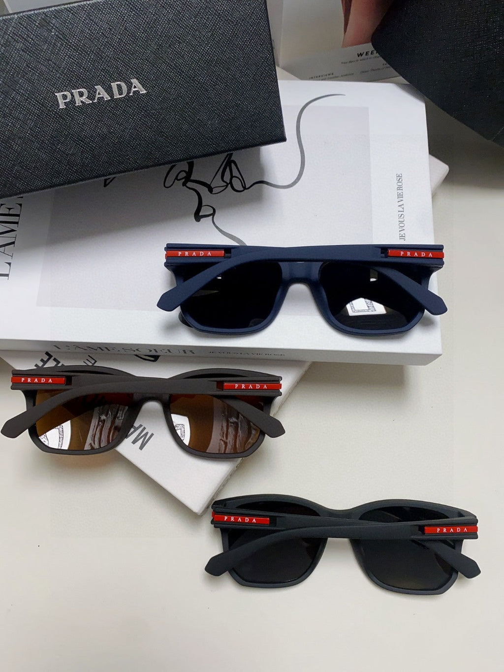 Prada Fashion Brown Lens Sunglasses for Men & Women - 487116 - detail image 8