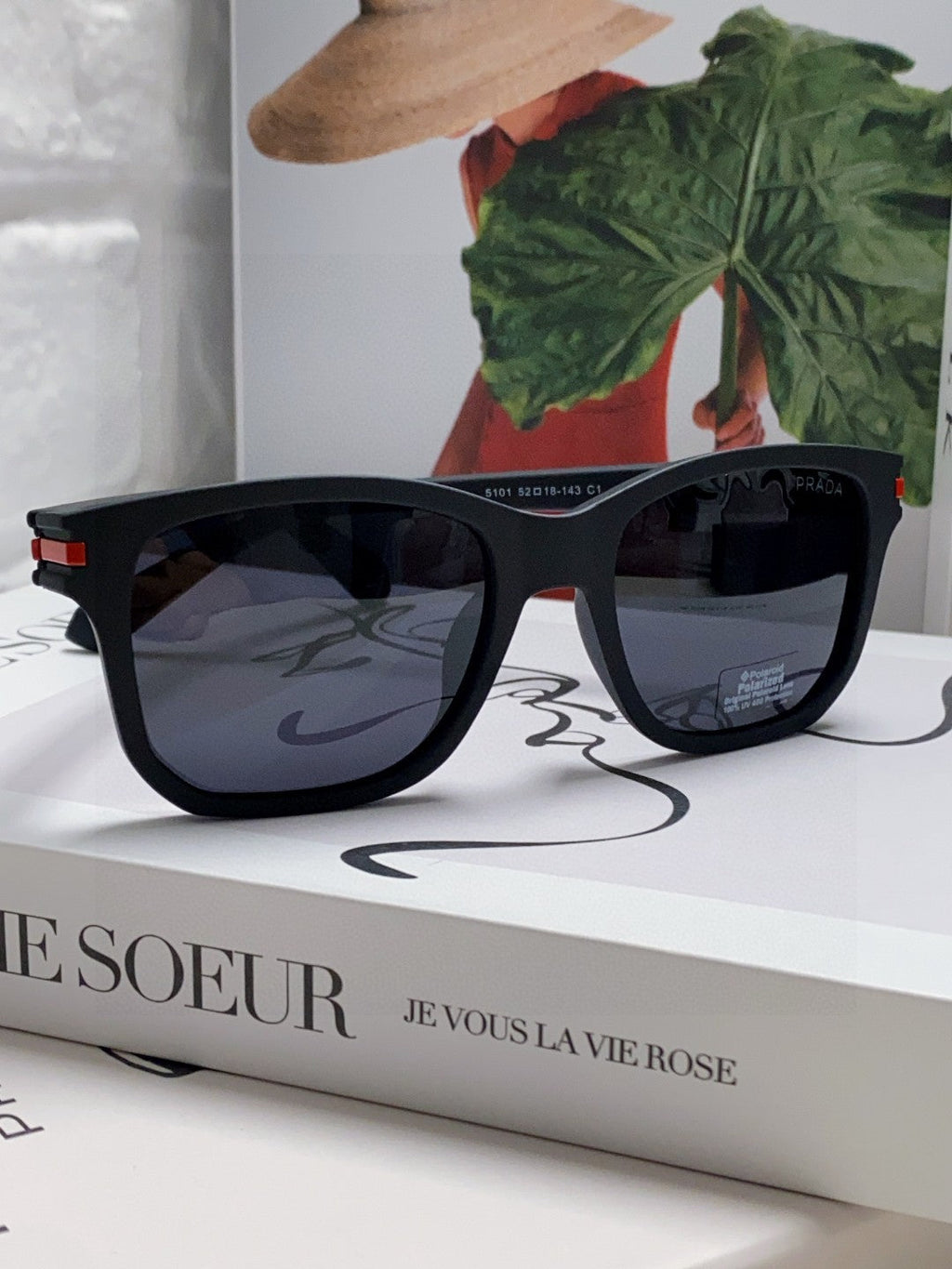 Prada Fashion Black Lens Sunglasses for Men & Women - 415713