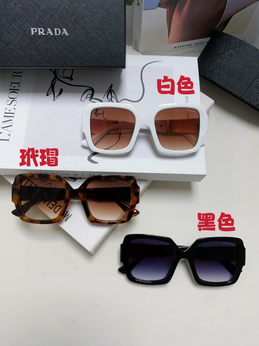Prada Fashion Brown Lens Sunglasses for Men & Women - 487118 - detail image 9