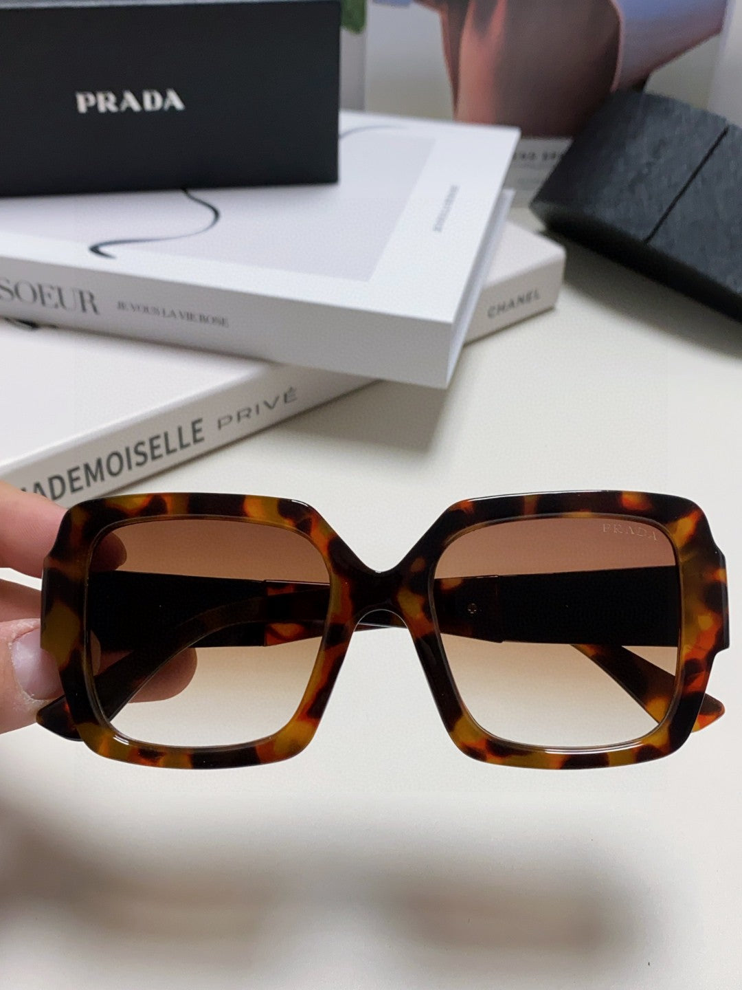 Prada Fashion Brown Lens Sunglasses for Men & Women - 415715 - detail image 5
