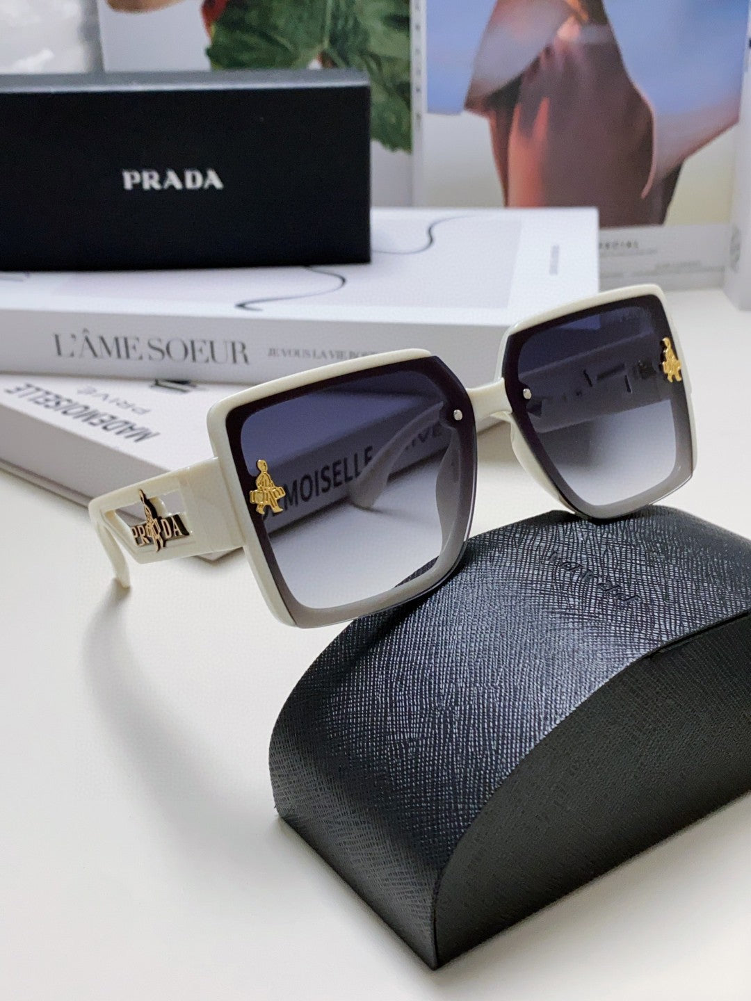 Prada Fashion Silver Lens Sunglasses for Men & Women - 487182 - detail image 7