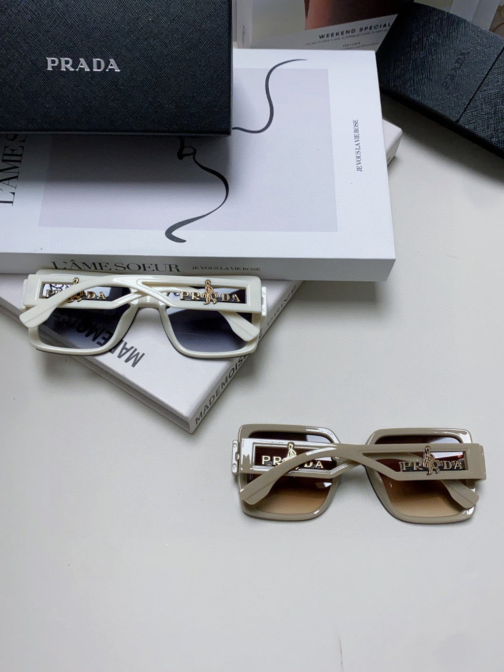 Prada Fashion Silver Lens Sunglasses for Men & Women - 487182 - detail image 8