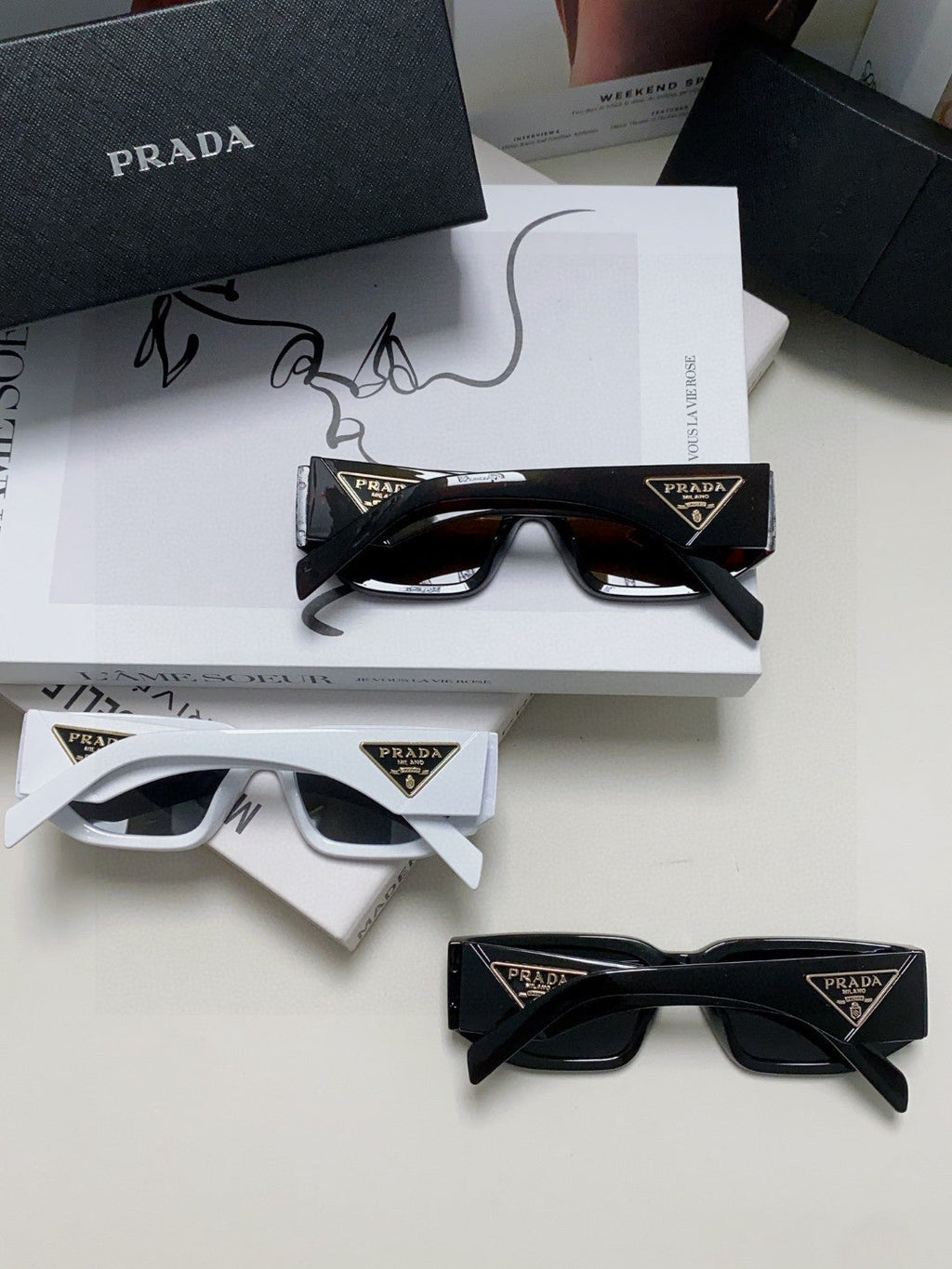 Prada Fashion Blue Lens Sunglasses for Men & Women - 432174 - detail image 8