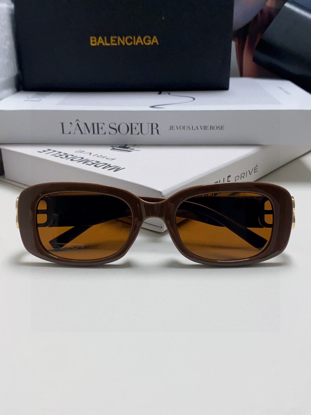 Balenciaga BB0310SK Slim Brown Lens Sunglasses for Men & Women - detail image 6