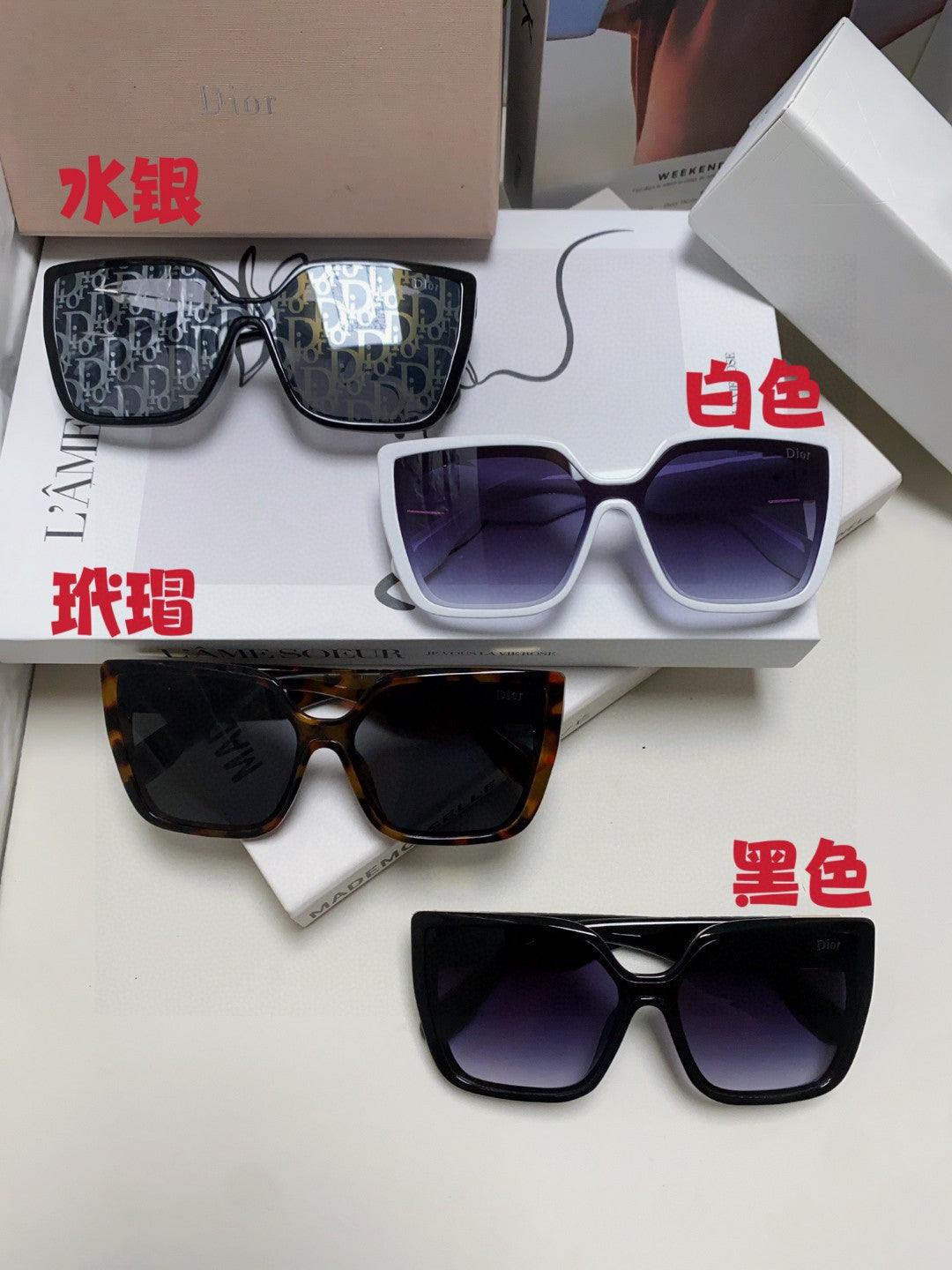 Dior Fashion Silver Lens Sunglasses for Women - 382433 - detail image 9