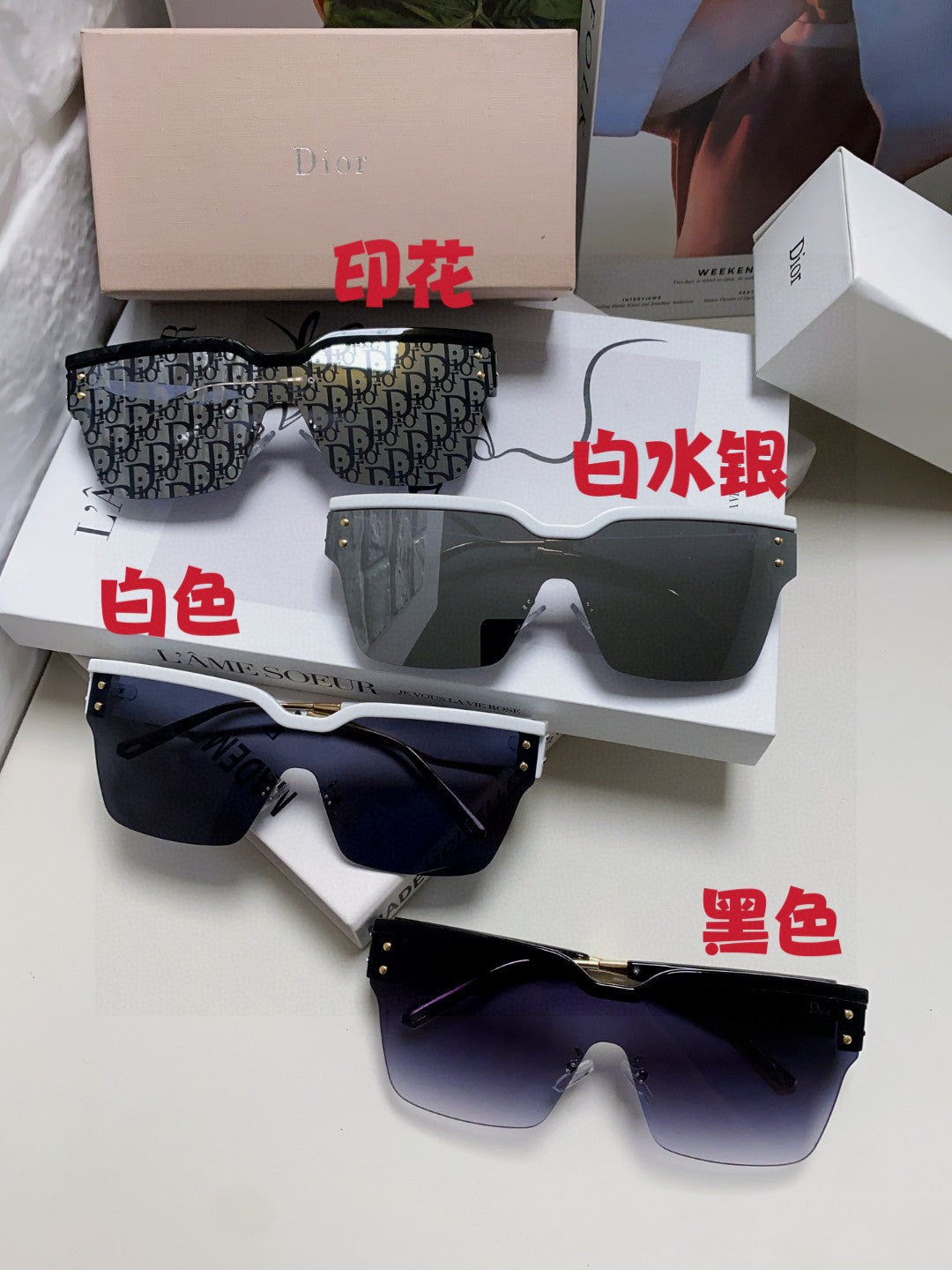 Dior Fashion Red Lens Sunglasses for Men & Women - 382444 - detail image 9