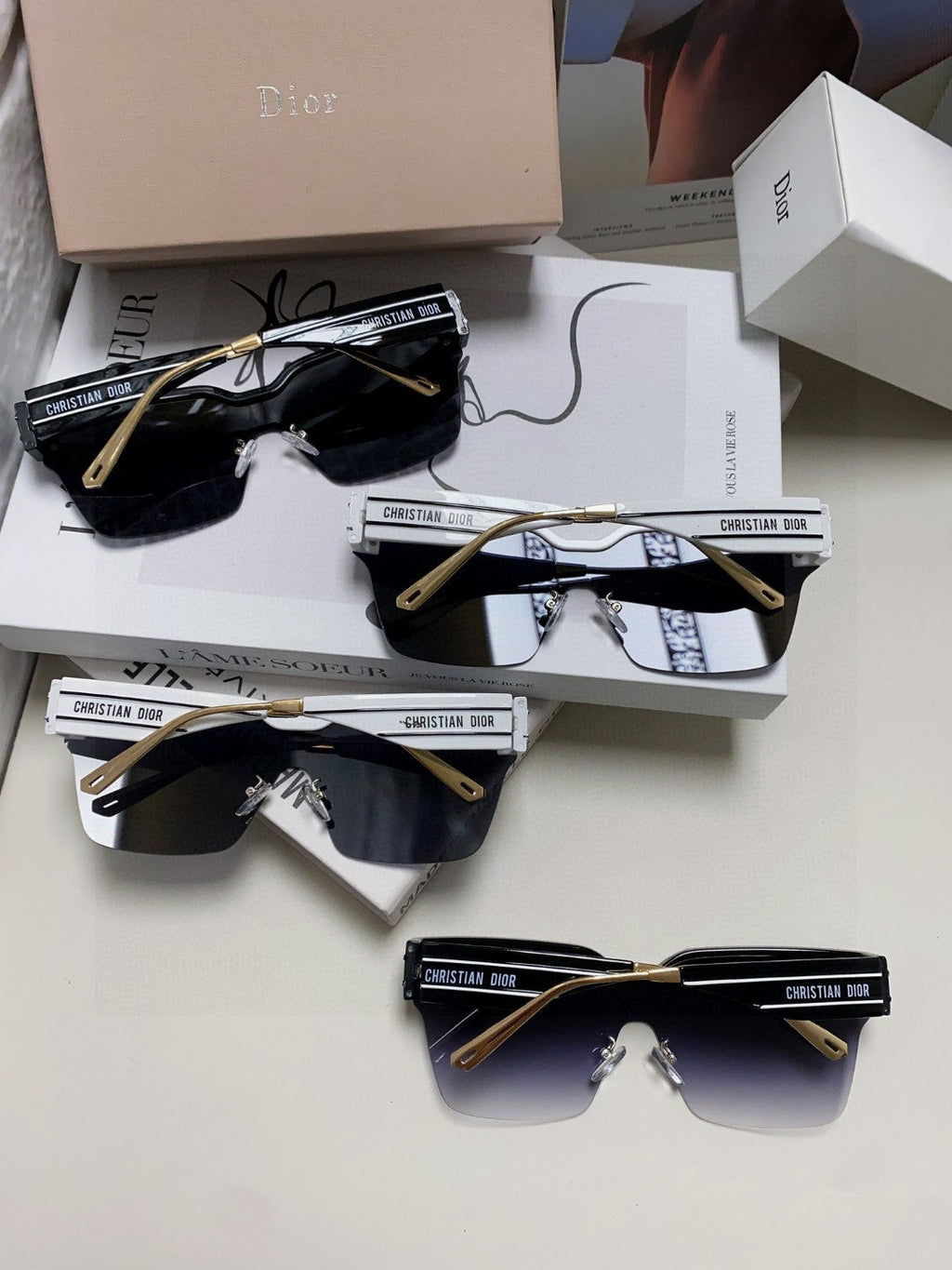 Dior Fashion Black Lens Sunglasses for Men & Women - 382446 - detail image 8
