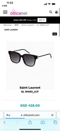Saint Laurent M480 Fashion Gold Lens Sunglasses for Men & Women