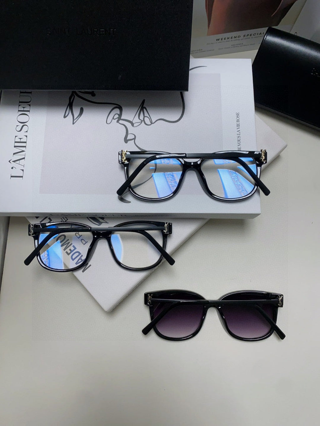 Saint Laurent M480 Fashion Silver Lens Sunglasses for Men & Women - detail image 8