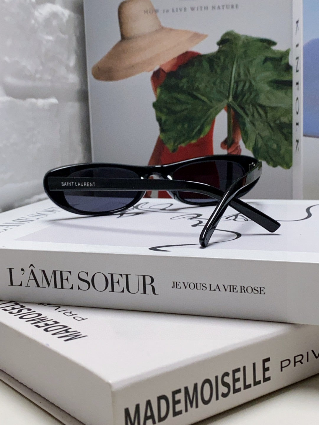 Saint Laurent Oval Red Lens Sunglasses for Men & Women - detail image 4