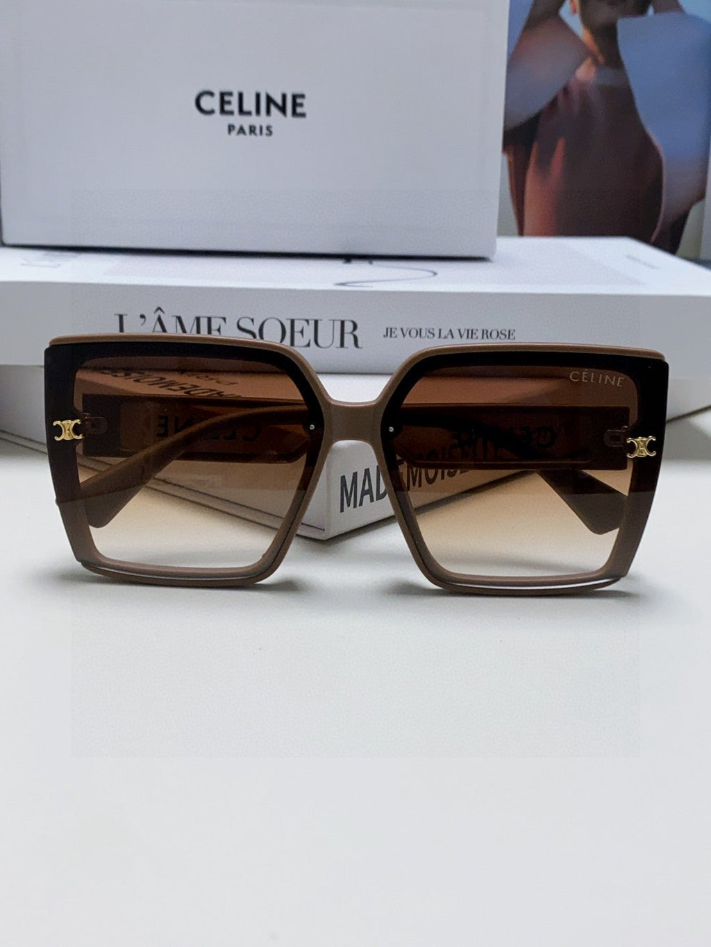 Celine Oversized Brown Lens Sunglasses for Men & Women - detail image 6
