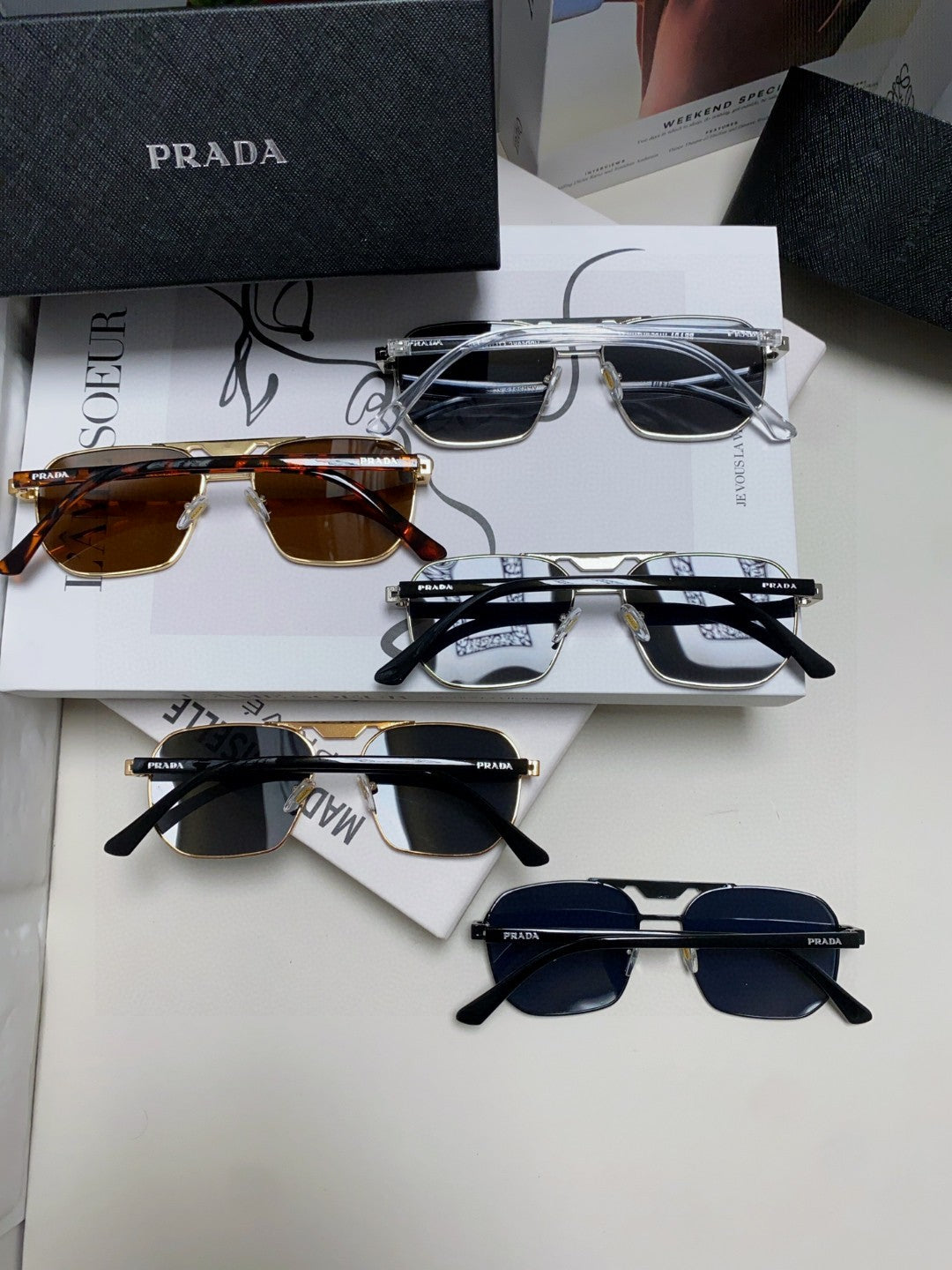 Prada Fashion Brown Lens Sunglasses for Men - 398897 - detail image 10