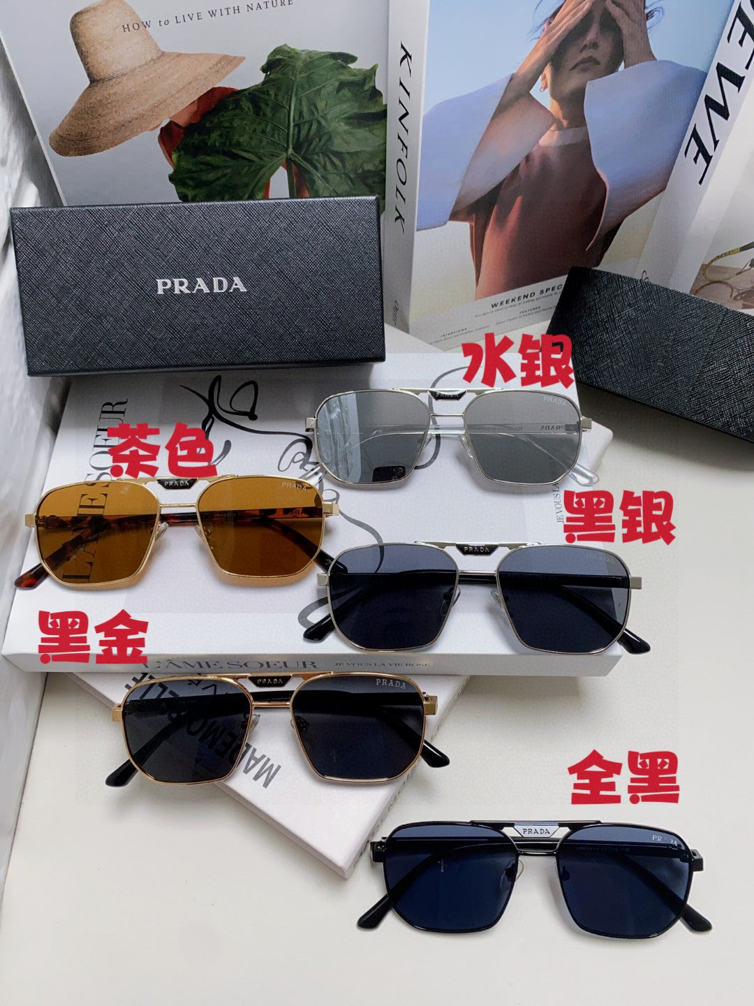 Prada Fashion Black Lens Sunglasses for Men - 398900 - detail image 11