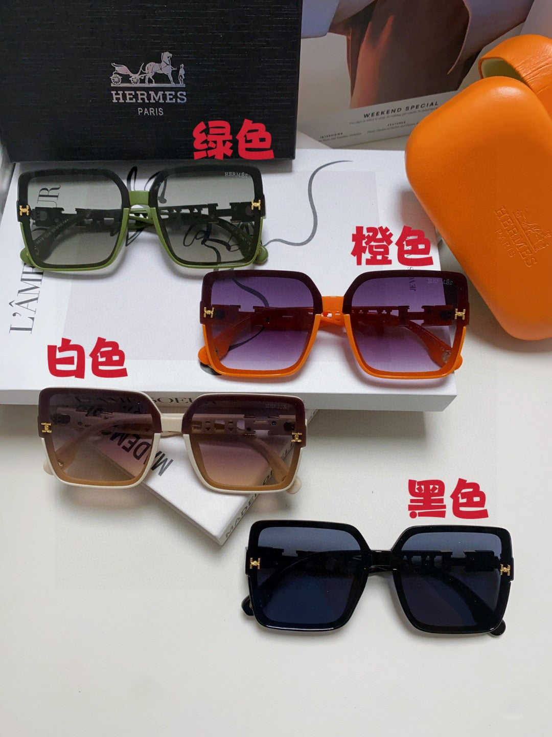Hermès Fashion Gray Lens Sunglasses for Women - detail image 9