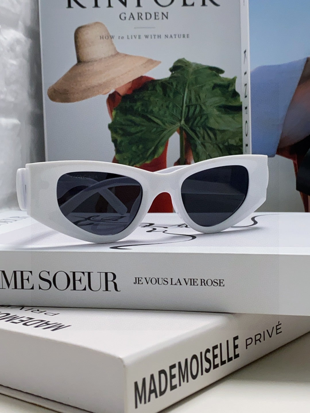 Balenciaga Polarized Cat-Eye Silver Lens Sunglasses for Men & Women - 416100