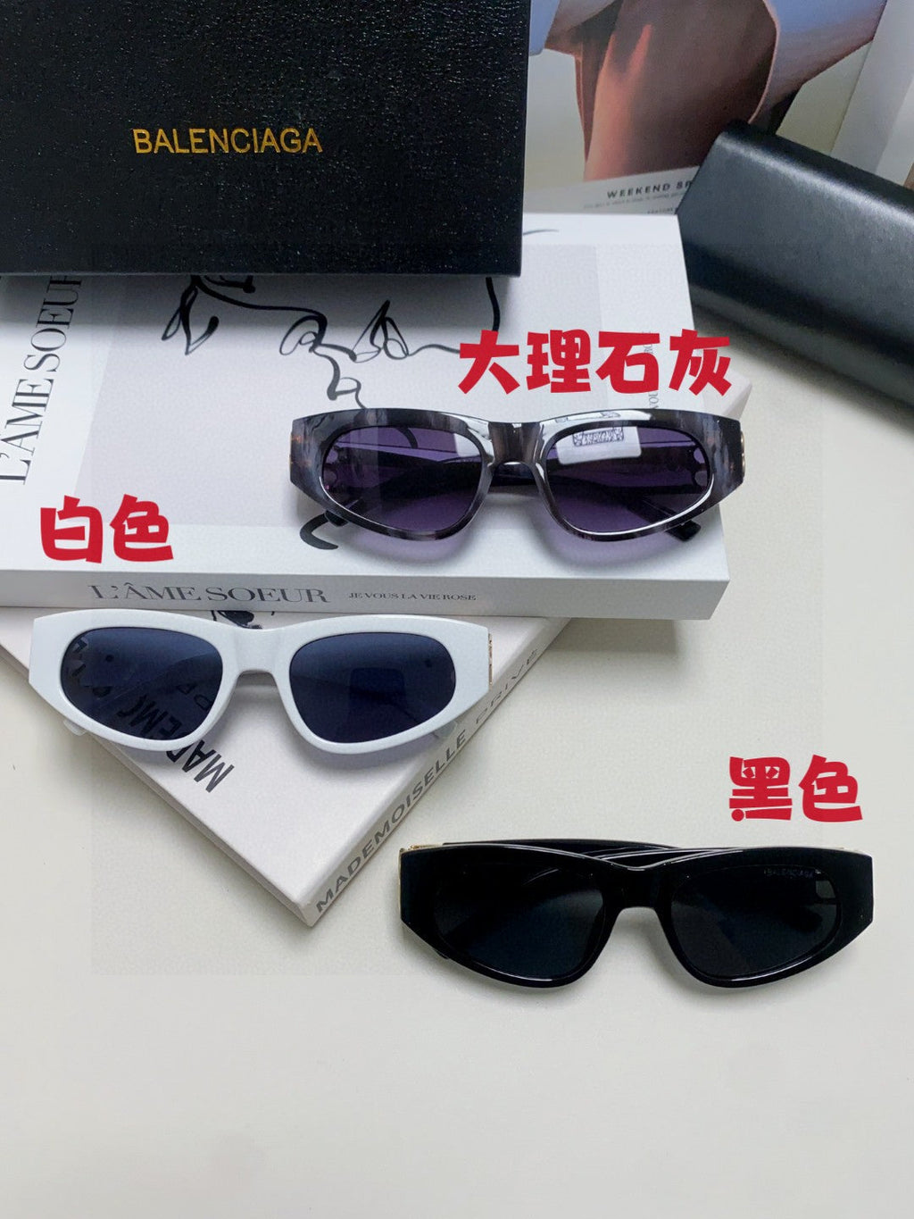 Balenciaga Fashion Black Lens Sunglasses for Men & Women - 416109 - detail image 11