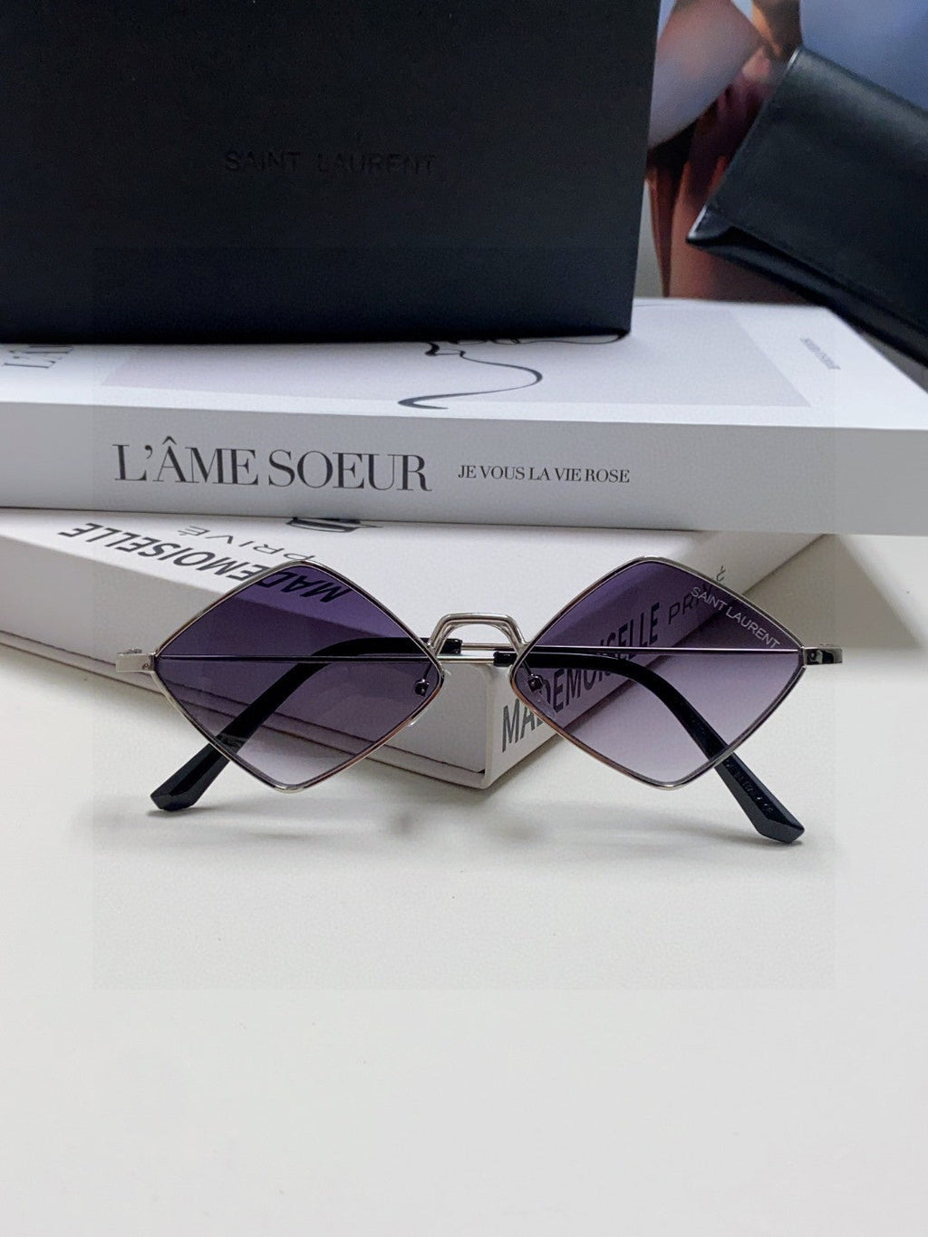 Saint Laurent Fashion Black Lens Sunglasses for Women - 415558 - detail image 8